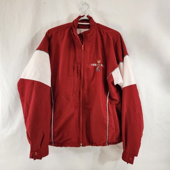 Royal Military College Track Jacket Mens Size Small Red White Canada RMC CMR - Picture 1 of 13